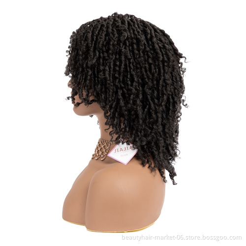 JIAJIA Cheap Synthetic Hair Wigs for Black Women African Short Dreadlocks Wig Faux Locs Crochet Hair Braided Wigs